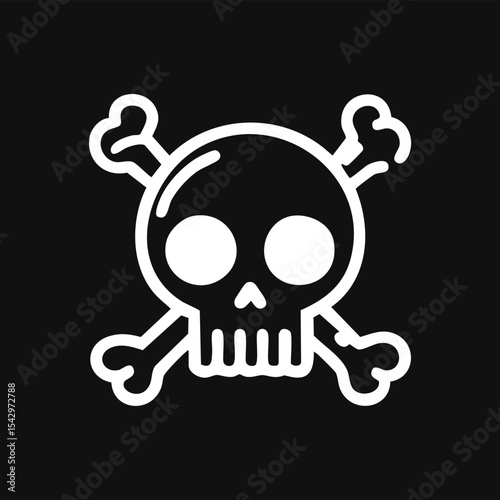 A black background featuring a skull and crossbones logo, symbolizing danger or toxicity.