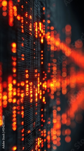 Digital pixel patterns create a vivid backdrop for communication technology themes in a modern IT services environment