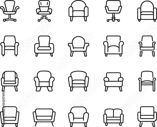 Furniture Icons: Modern Chair and Seating Designs