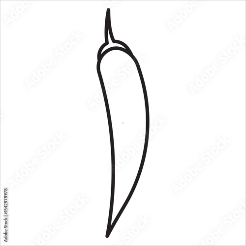 Chili icon outline vector