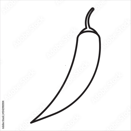 Chili icon outline vector