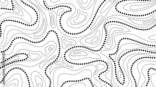 Curvy Dotted Paths Modern Visual Texture