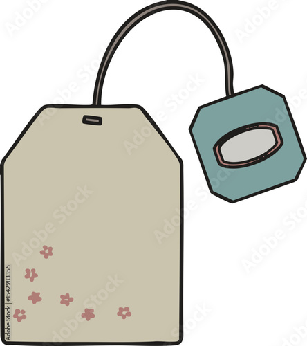 벡터 이미지로 그려진 티백