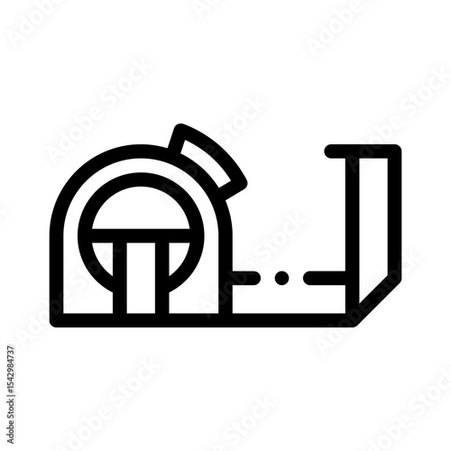 tape measure line icon