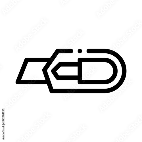utility knife line icon