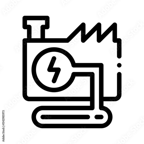 geothermal energy line icon