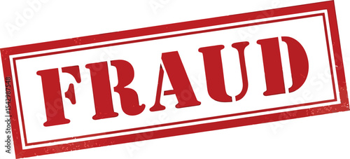 Red Rubber Stamp with the Word Fraud