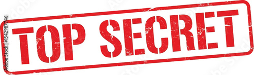 Top Secret Stamp Red Rectangular Seal Graphic