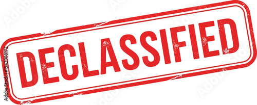 Declassified Red Stamp Graphic Design Element