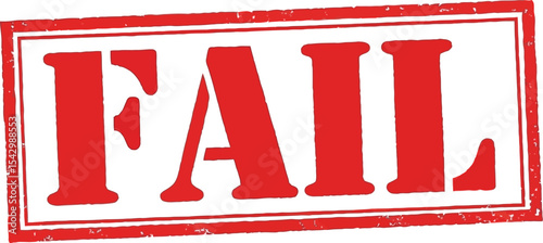 Red Fail Stamp High-Resolution Graphic for Design Projects