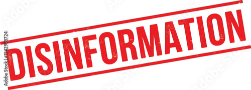 Red Disinformation Stamp Graphic Misinformation, Falsehoods, and Untruths