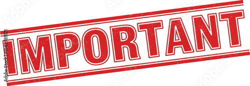 Urgent Important Notice Red Stamp Graphic Design Element