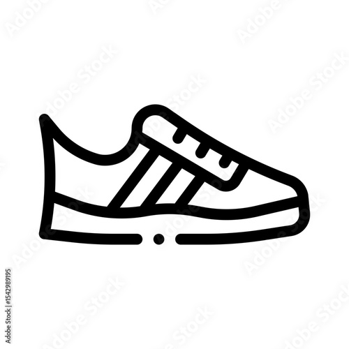 badminton shoes line icon