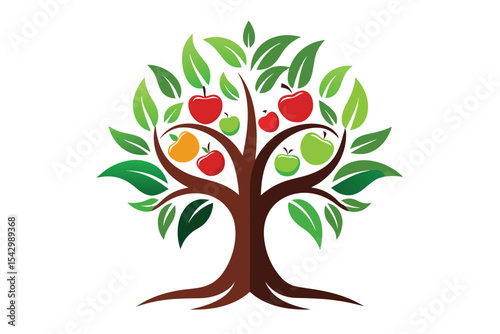 Vibrant Fruit Tree A Symbol of Growth, Abundance, and Healthy Eating