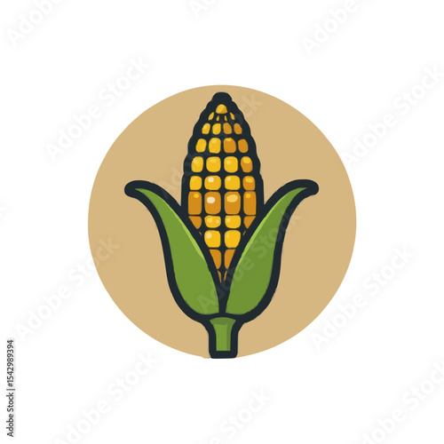corn on a white background