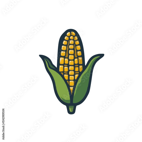 corn on a white background