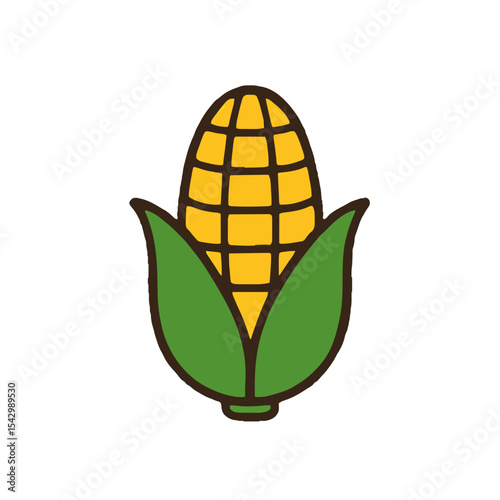 corn on a white background