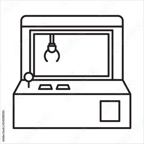 Claw machine icon outline vactor