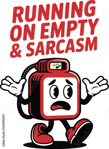 Running on Empty  Sarcasm Design Tshirt Idea