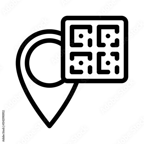 qr location line icon