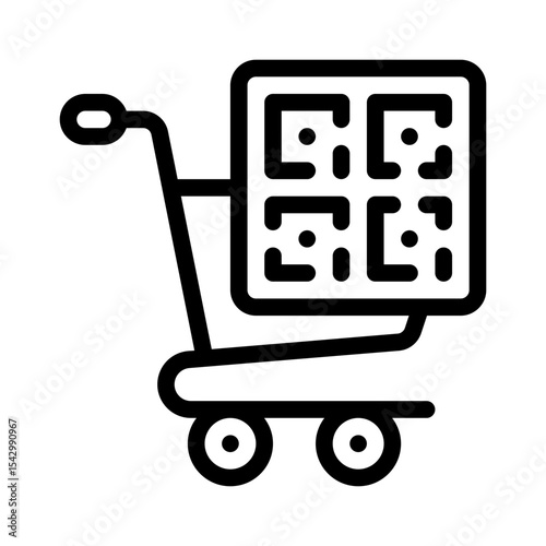qr shopping line icon