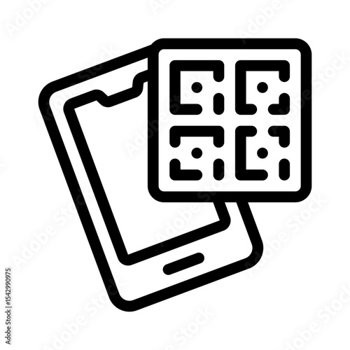 qr phone line icon