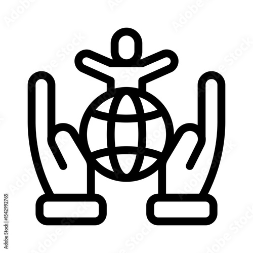 community service line icon