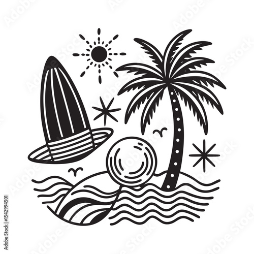 summer Holly Day vector illustratiion