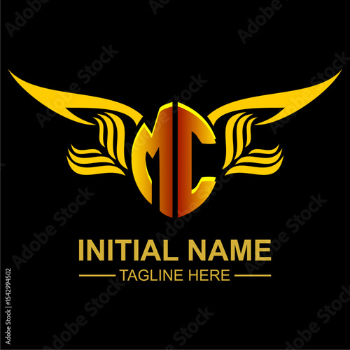 MC Golden Wing Emblem Logo