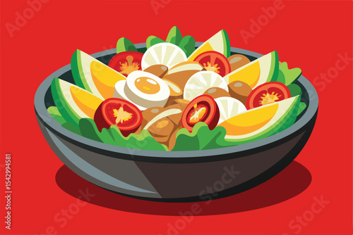 Delicious and Healthy Avocado, Egg, and Tomato Salad Recipe