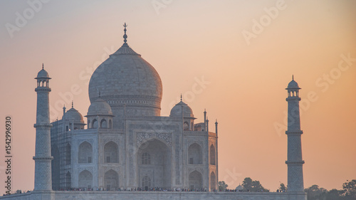 Taj Mahal mausoleum in Agra.