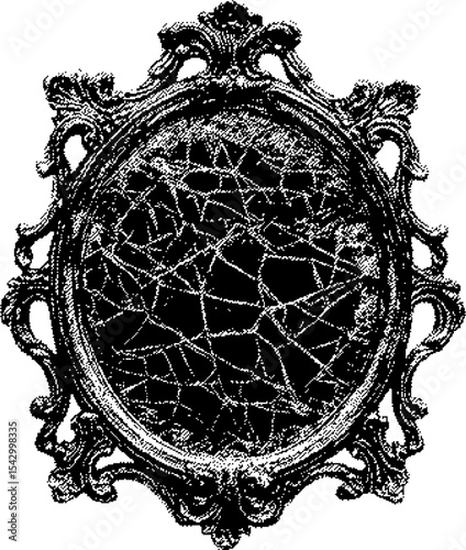 Dark Aesthetic Dithering Graphic Ekement