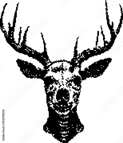Dark Aesthetic Dithering Graphic Ekement