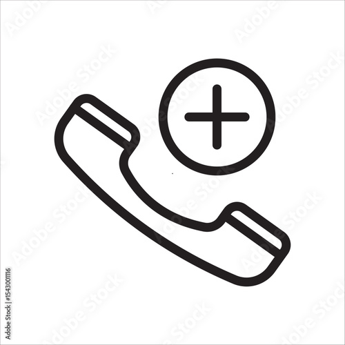Contact icon outline vectoe