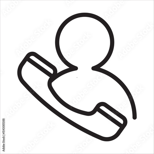 Contact icon outline vectoe