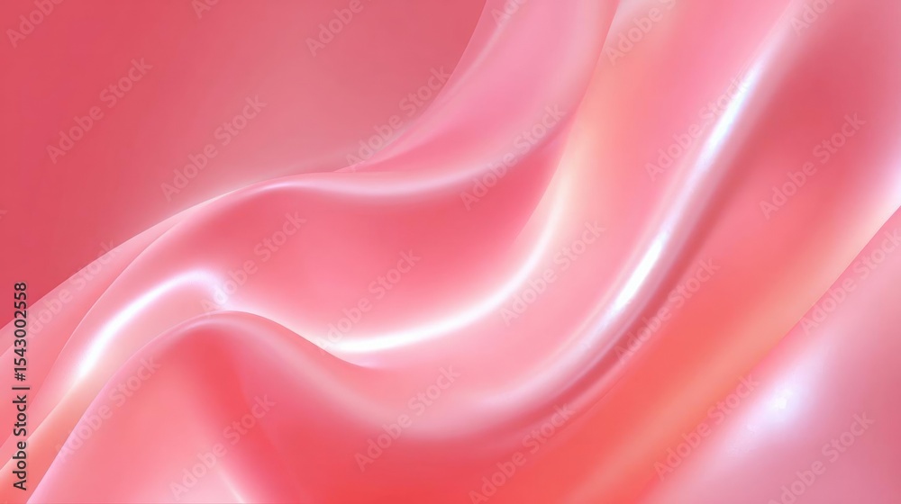 Obraz premium Abstract background with a soft pink color. the background is made up of a smooth, flowing fabric that creates a wave-like pattern.