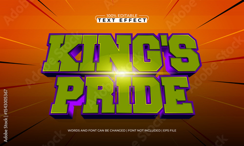 king's pride editable text effect with a knight and sword text style