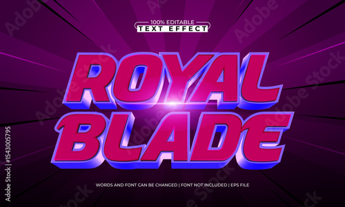 royal blade editable text effect with a knight and sword text style