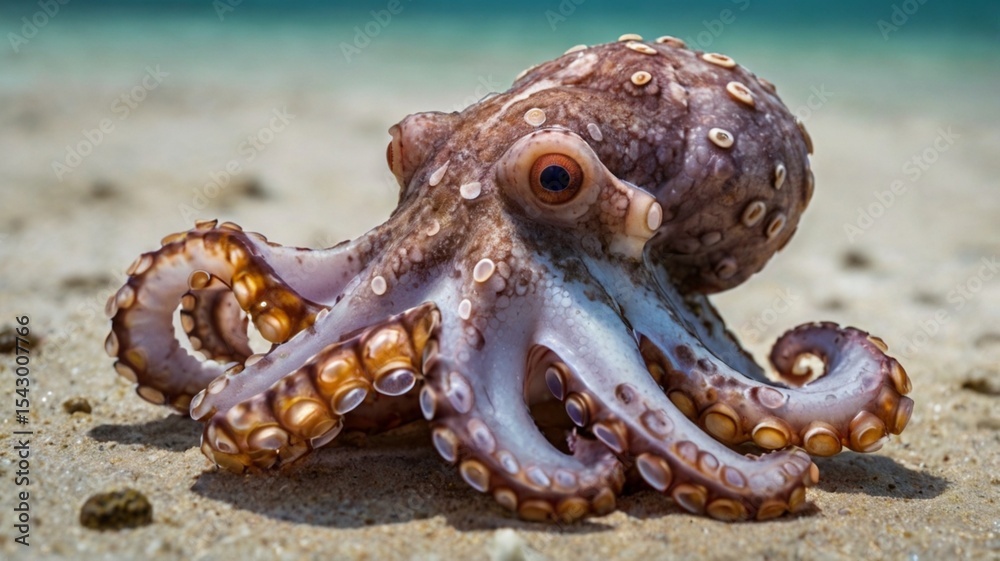 Fototapeta premium octopus on the beach