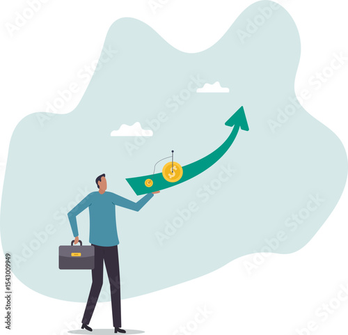 Financial or economy concept, currency exchange or mutual fund with US and EU economics, investing growth or foreign exchange,character for design.