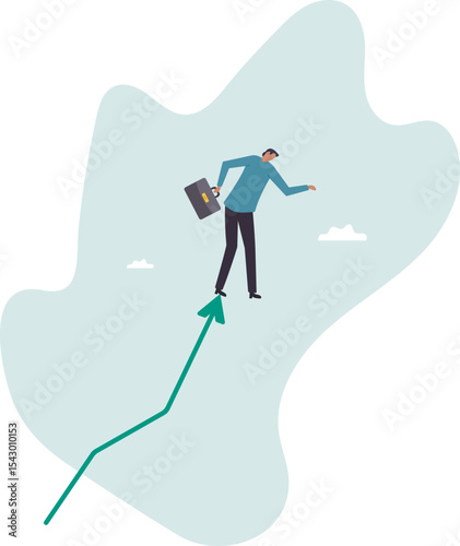 Fear of stock market or crypto crisis, investment risk at market all time high, uncertainty in speculation trading,business concept. character life .