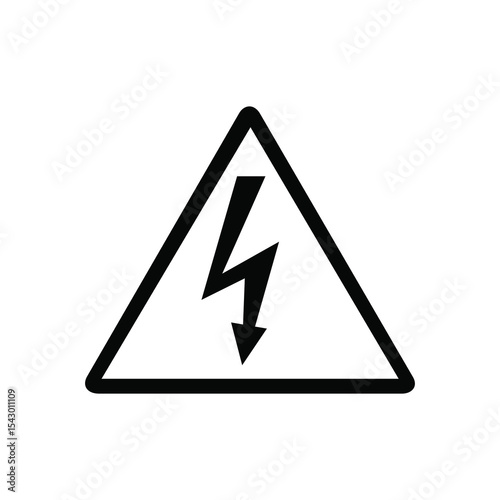 RISK ELECTRIC SHOCK VECTOR SIGN SYMBOL
