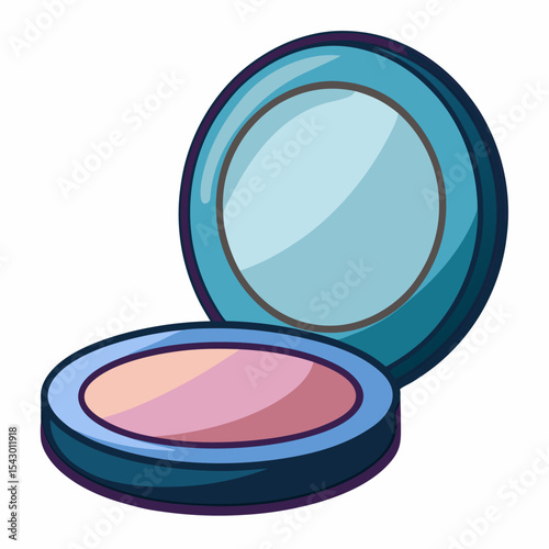 A-Mirror-Compact | Generative AI Vector & Linocut Silhouette Design