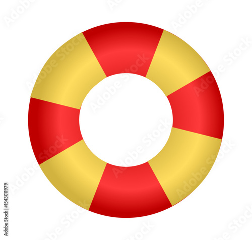 Pool swimming circles, lifebuoy floating rubber swim rings. Swim ring colorful rubber. Vector illustration.Lifesaver logo. Sea Lifeguard buoy logotype.