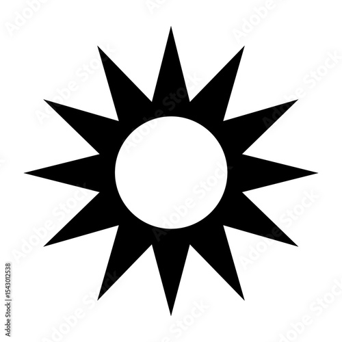 Sunshine icon vector. Rays of the sun illustration sign. Solar corona symbol. Sun web icon. Shine symbol design for web and app.