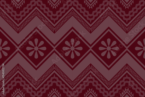 Ethnic Figure aztec embroidery style.Geometric ikat oriental traditional art pattern.Design for ethnic background,wallpaper,fashion,clothing,wrapping,fabric,element,sarong,graphic,vector illustration.
