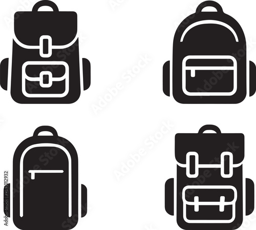 Backpack Vector | Travel Bag Icon for Adventure and School