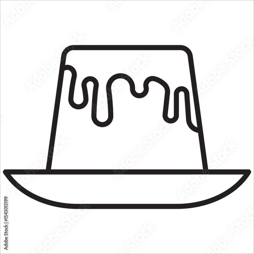 Dessert icon outline vector