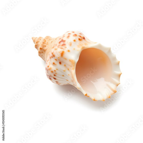 Beautiful seashell with intricate patterns and smooth texture, showcasing natural ocean artistry, perfect for decorative purposes or marine-themed projects