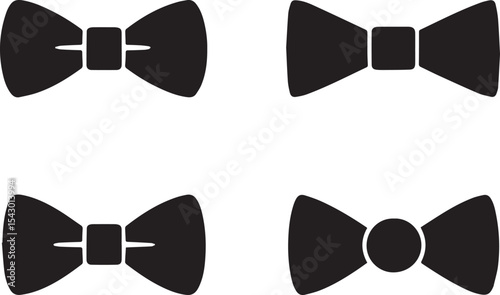 Bowtie Silhouette Vector Bundle | Formal Fashion Accessory Icons